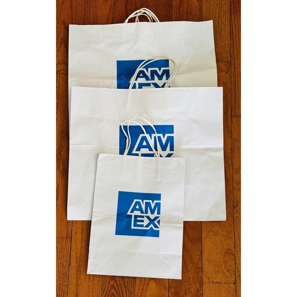 US Open Tennis Theme Art Paper Tote Bags (2- 14"x16" and 1-12"x9") Lot Of 3